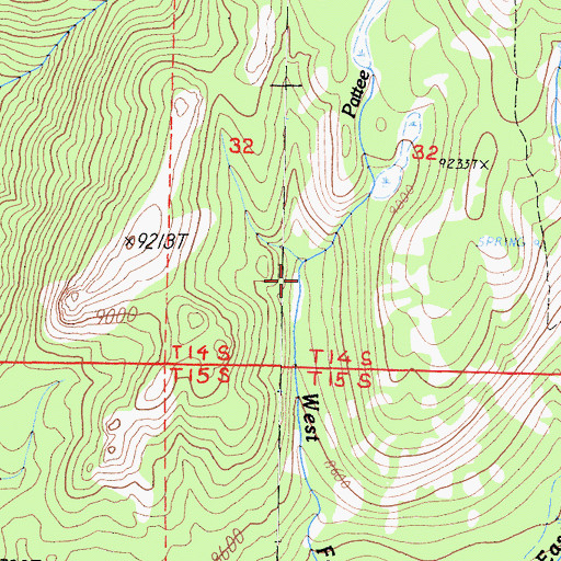 Topographic Map of Pattee Creek, CA