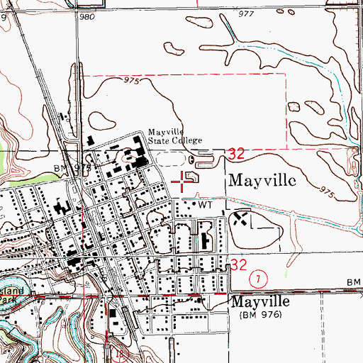 Topographic Map of Scott Berry Field, ND