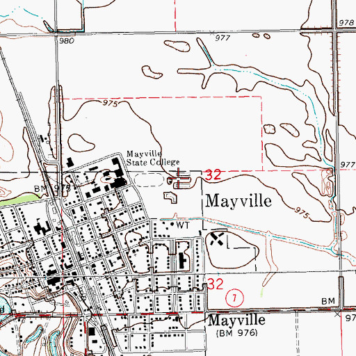Topographic Map of Jerome Berg Field, ND
