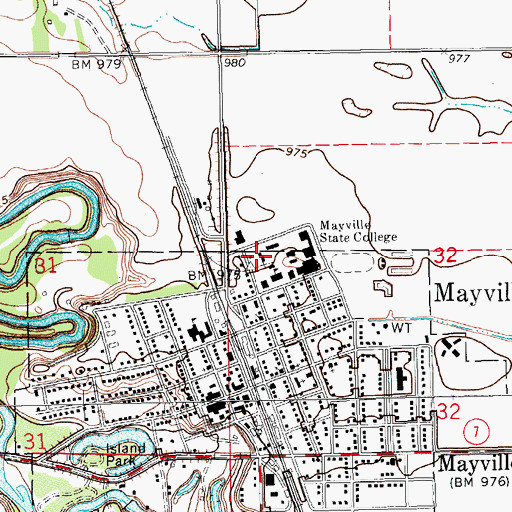 Topographic Map of Children Development Center, ND