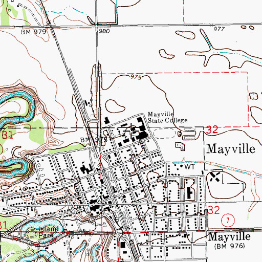 Topographic Map of Science Building, ND