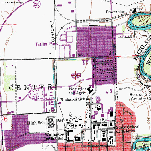 Topographic Map of Clair T Blikre Activities Center, ND