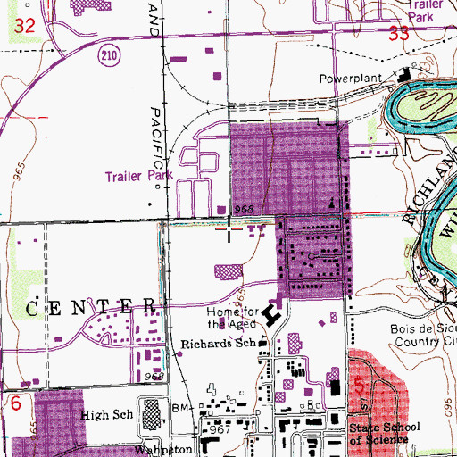 Topographic Map of Northwest College Complex Apartments, ND