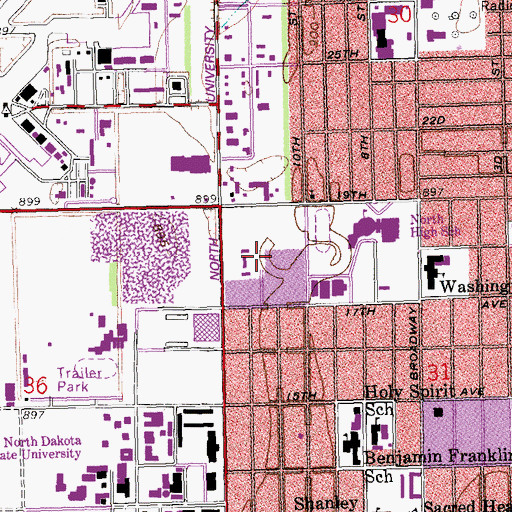 Topographic Map of Niskanen Expansion Building, ND