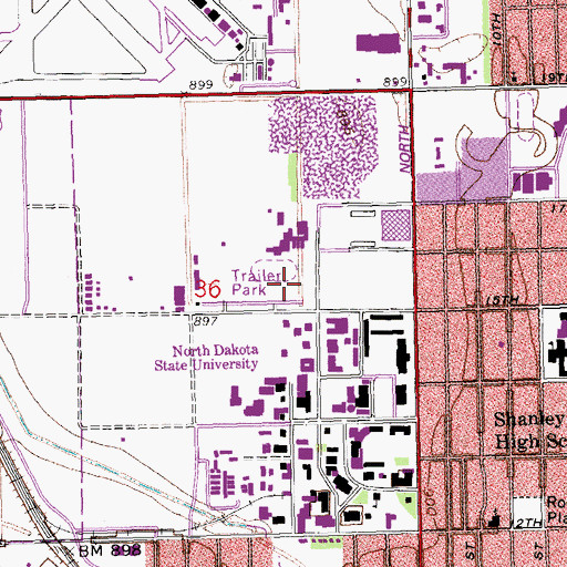 Topographic Map of Newman Outdoor Field, ND