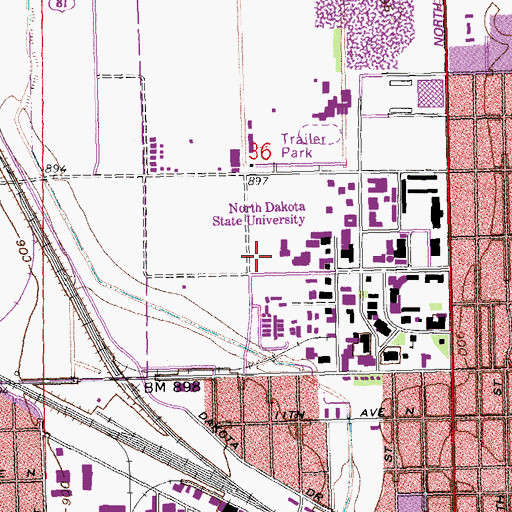 Topographic Map of Wallman Wellness Center, ND