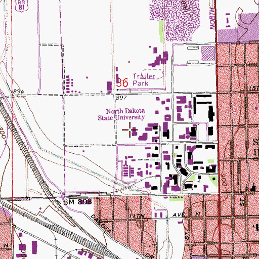 Topographic Map of Robinson Hall, ND