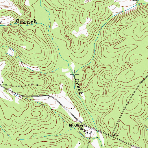 Topographic Map of Mayer Creek, SC