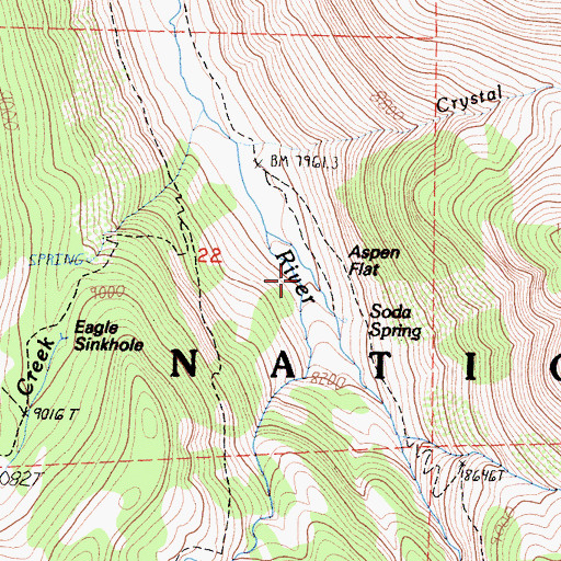 Topographic Map of Aspen Flat, CA