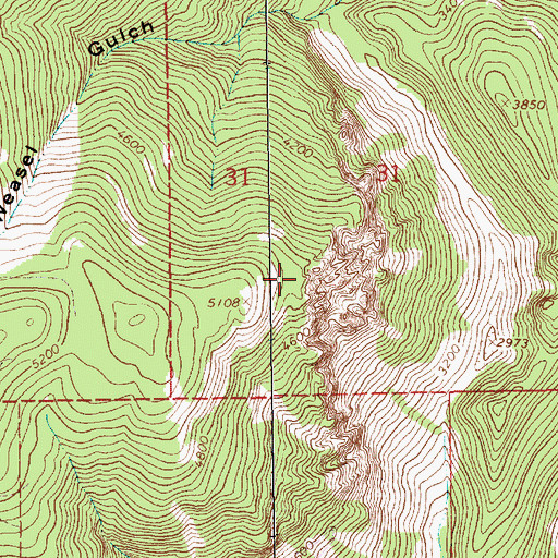 Topographic Map of Bad Medicine Spires, MT