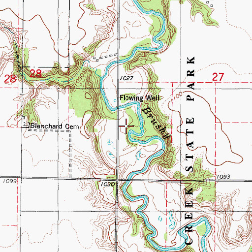 Topographic Map of Brushy Creek Lake, IA