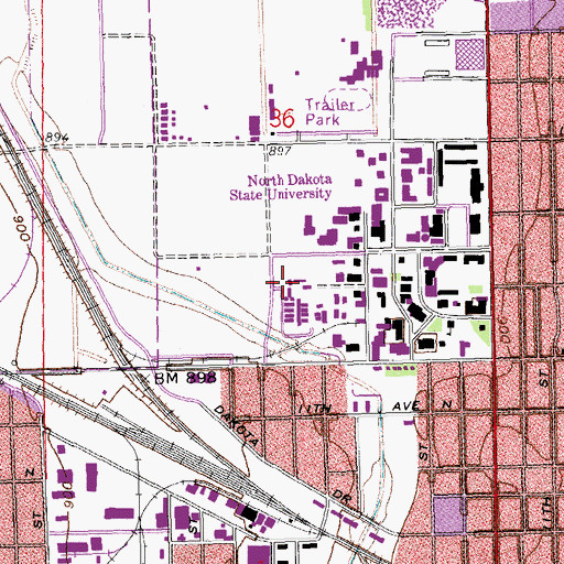 Topographic Map of Northern Crops Science Laboratory, ND