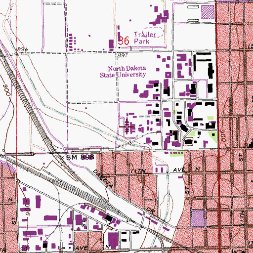 Topographic Map of Plant Sciences Greenhouse, ND