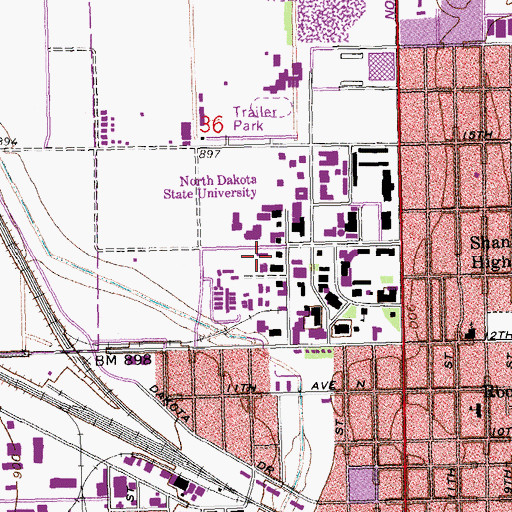 Topographic Map of Maintenance Building, ND