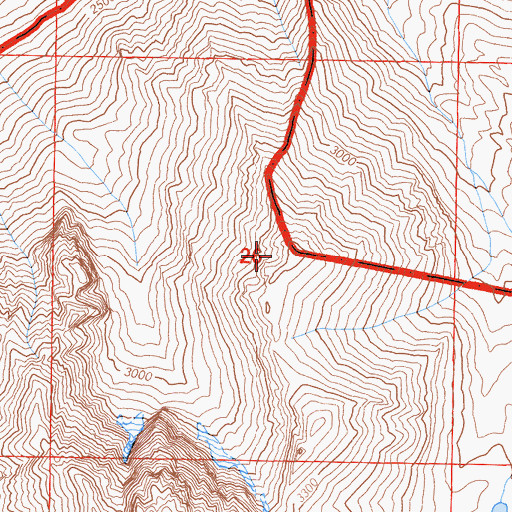 Topographic Map of Mono Jim Peak, CA