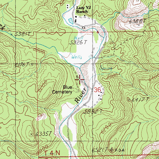 Topographic Map of Centerfire Creek, AZ