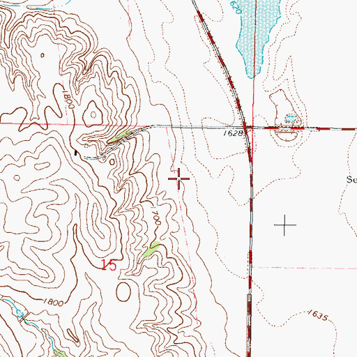 Topographic Map of Academics Building, ND