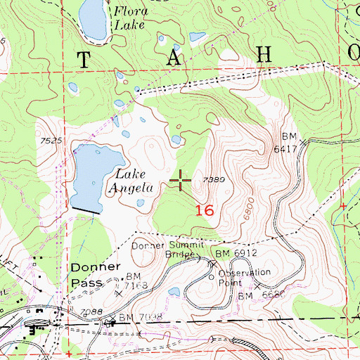 Topographic Map of George R. Stewart Peak, CA