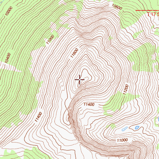 Topographic Map of Mount Anna Mills, CA