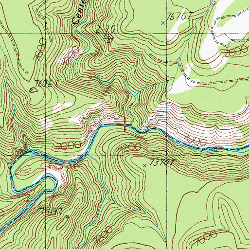 Topographic Map of Centerfire Creek, AZ