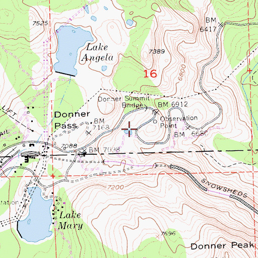 Topographic Map of McGlashan Point, CA