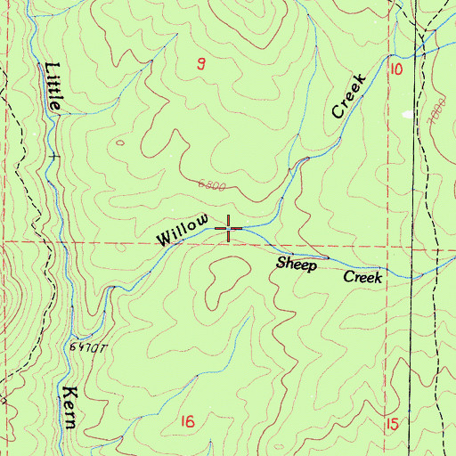 Topographic Map of Sheep Creek, CA