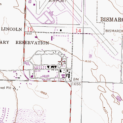 Topographic Map of Tribal Environmental Science Building, ND