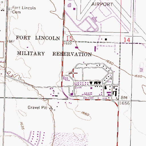 Topographic Map of Skill Center, ND