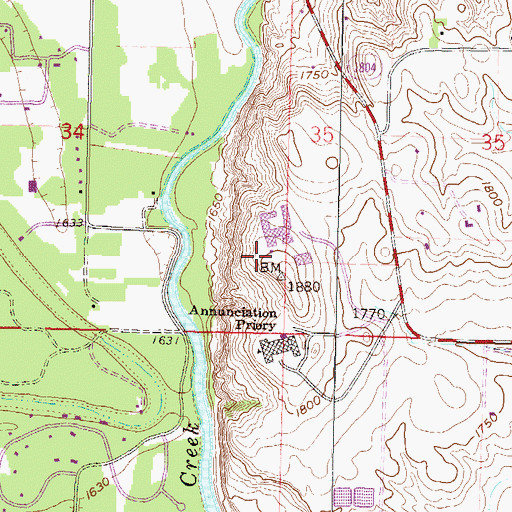Topographic Map of Leach Center for Student Life, ND