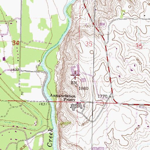 Topographic Map of Arno Gustin Hall, ND