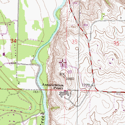 Topographic Map of Casey Center for Nursing Education, ND