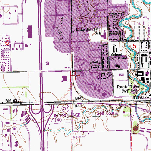 Topographic Map of Clifford Hall, ND
