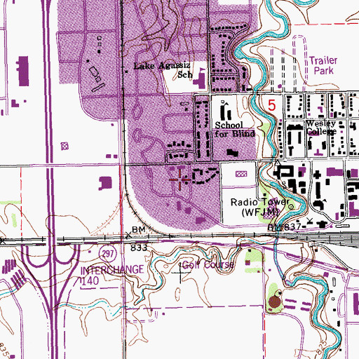 Topographic Map of Williamsburg Apartments, ND