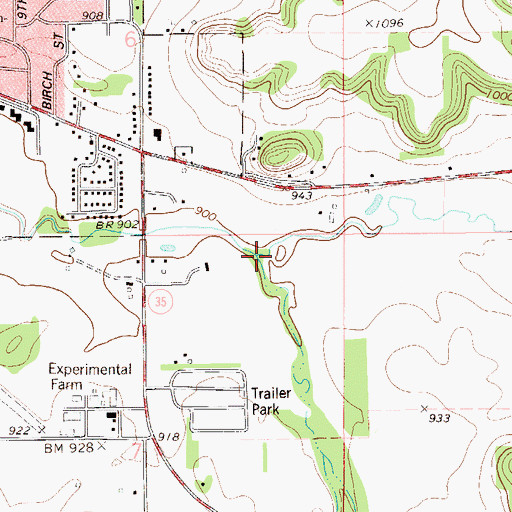 Topographic Map of Hornet Creek, WI