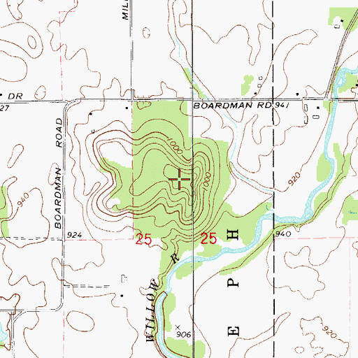 Topographic Map of Big Mound, WI