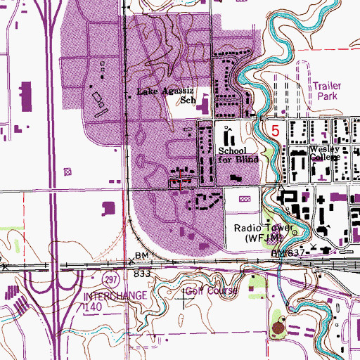 Topographic Map of Berkeley Drive 8 Plex Apartments, ND