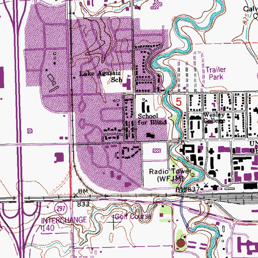 Topographic Map of State Street 6 Plex Apartments, ND