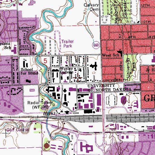 Topographic Map of Conflict Resolution Center, ND