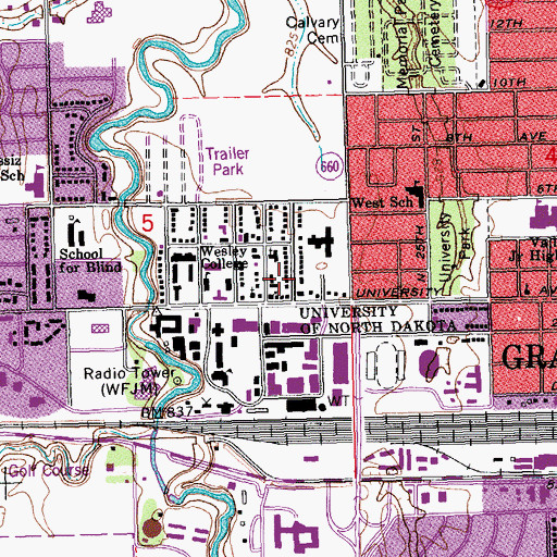 Topographic Map of Womens Center, ND