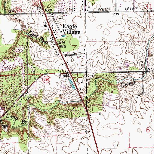 Topographic Map of Zionsville Presbyterian Church, IN