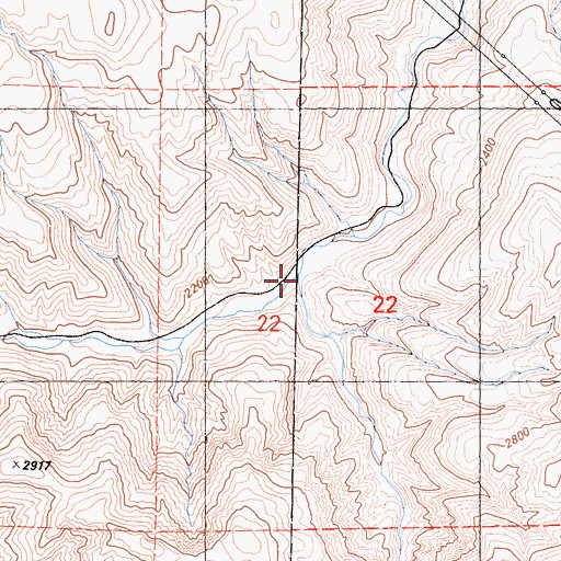 Topographic Map of Colorful Creek, CA