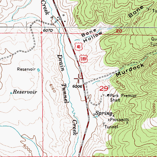 Topographic Map of Jordanelle Reservoir, UT