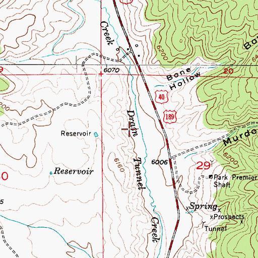 Topographic Map of Jordanelle State Park, UT