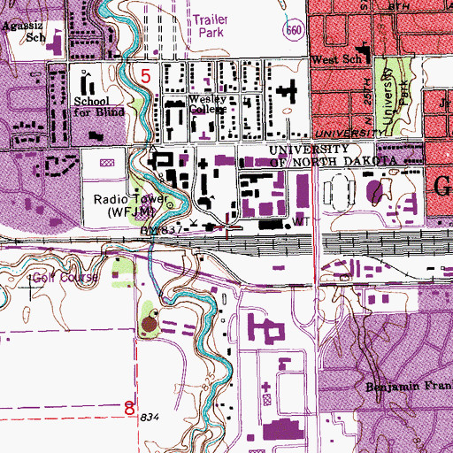 Topographic Map of Steam Generation Plant, ND