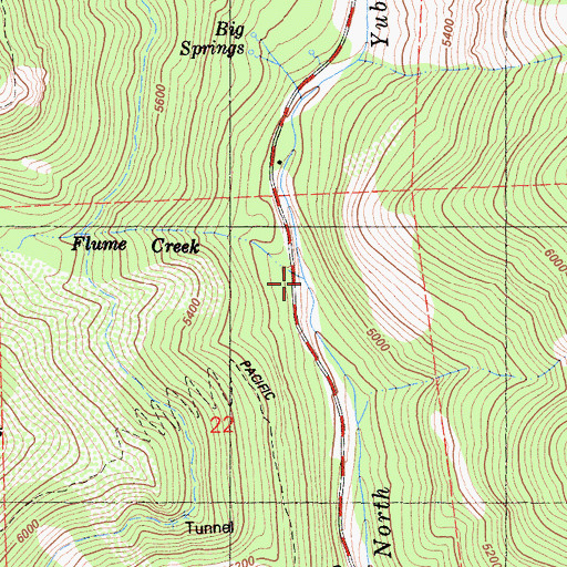Topographic Map of Flume Creek, CA