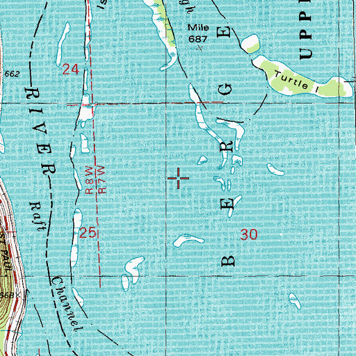 Topographic Map of Benover Slough, WI