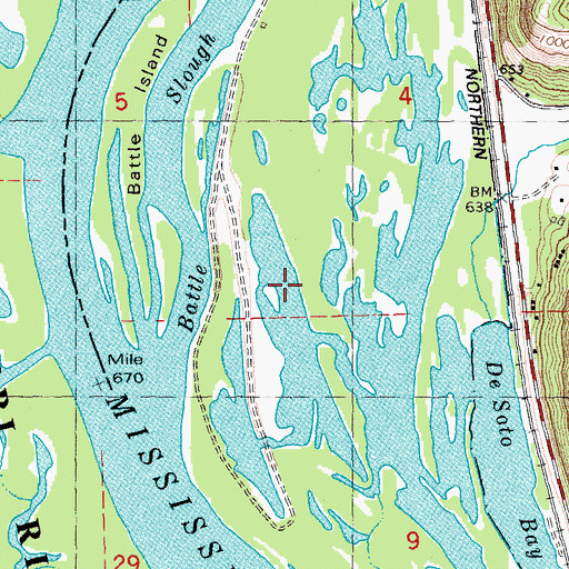 Topographic Map of Green Lake, WI