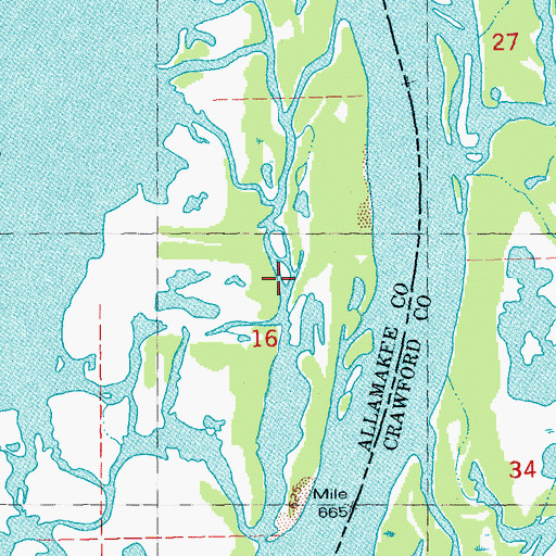 Topographic Map of Hummingbird Slough, IA