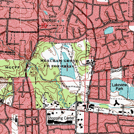 Topographic Map of Maple Lake, IL