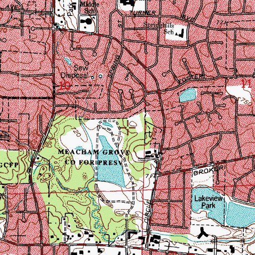 Topographic Map of Circle Marsh, IL
